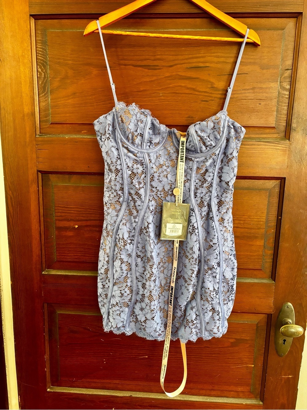 House of CB NWT Lavender Lace Mini Dress - Picture 3 of 8